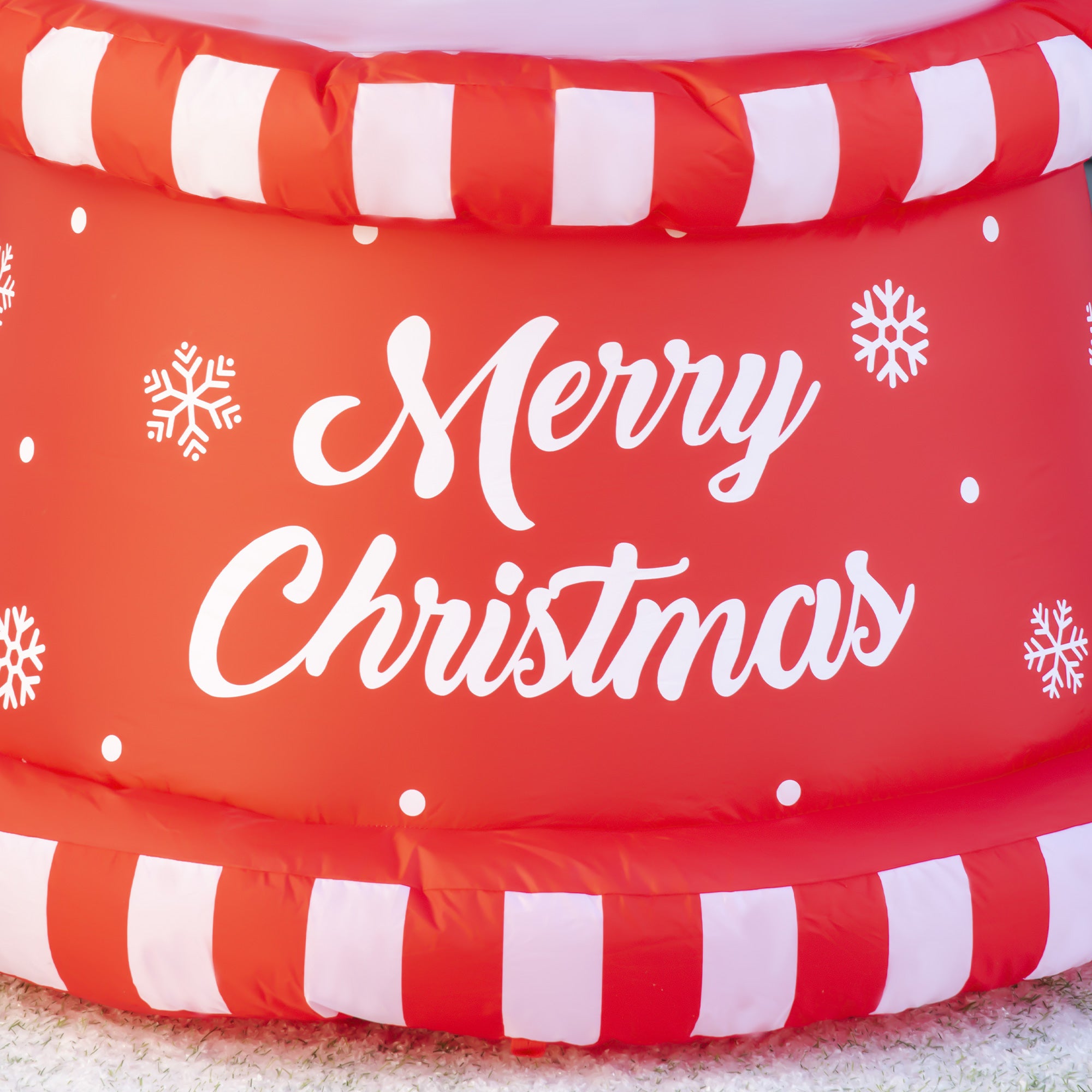 Christmas Inflatables Outdoor Decorations Snowman with Rotating Colorful Light