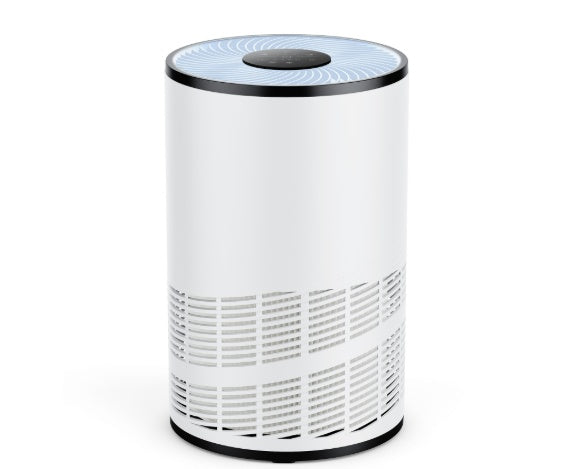Home air purifier with True HEPA filter for allergies and dust removal in bedroom
