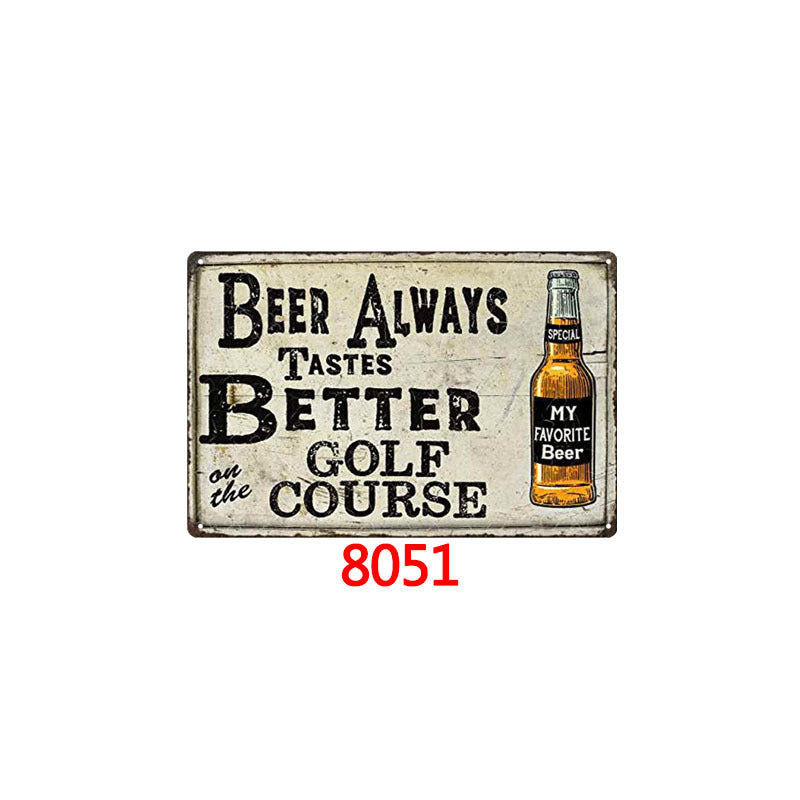 Tin Painting Bar Clothing Store Home Wall Decoration