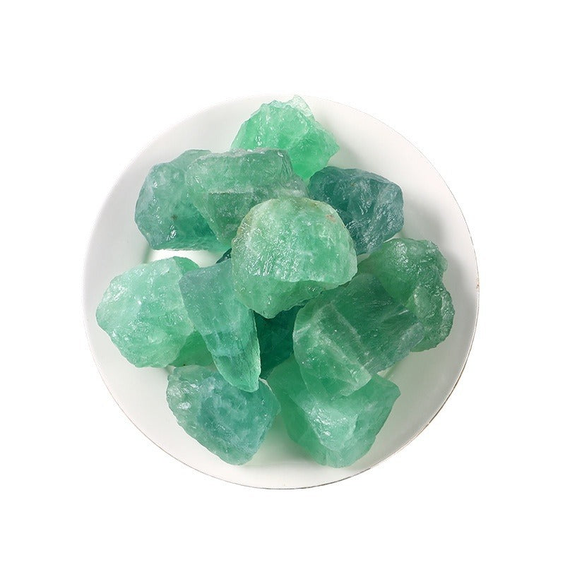  Raw green fluorite crystal natural rough stone for healing and meditation