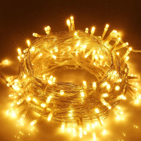 String lights 300 LED curtain fairy lights warm white for bedroom decor