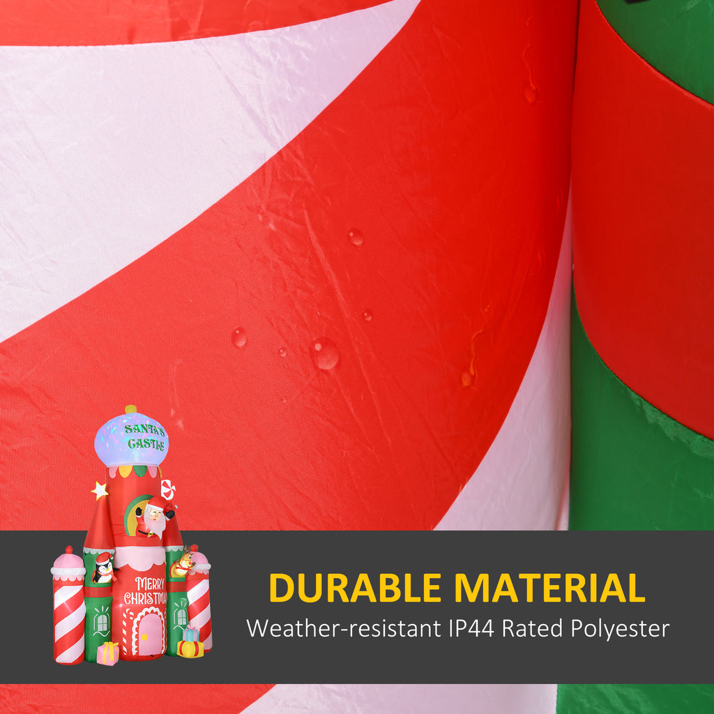 118" Giant Christmas Inflatables Candy Castle with Flashing Light