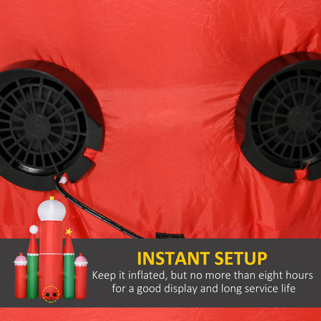 118" Giant Christmas Inflatables Candy Castle with Flashing Light