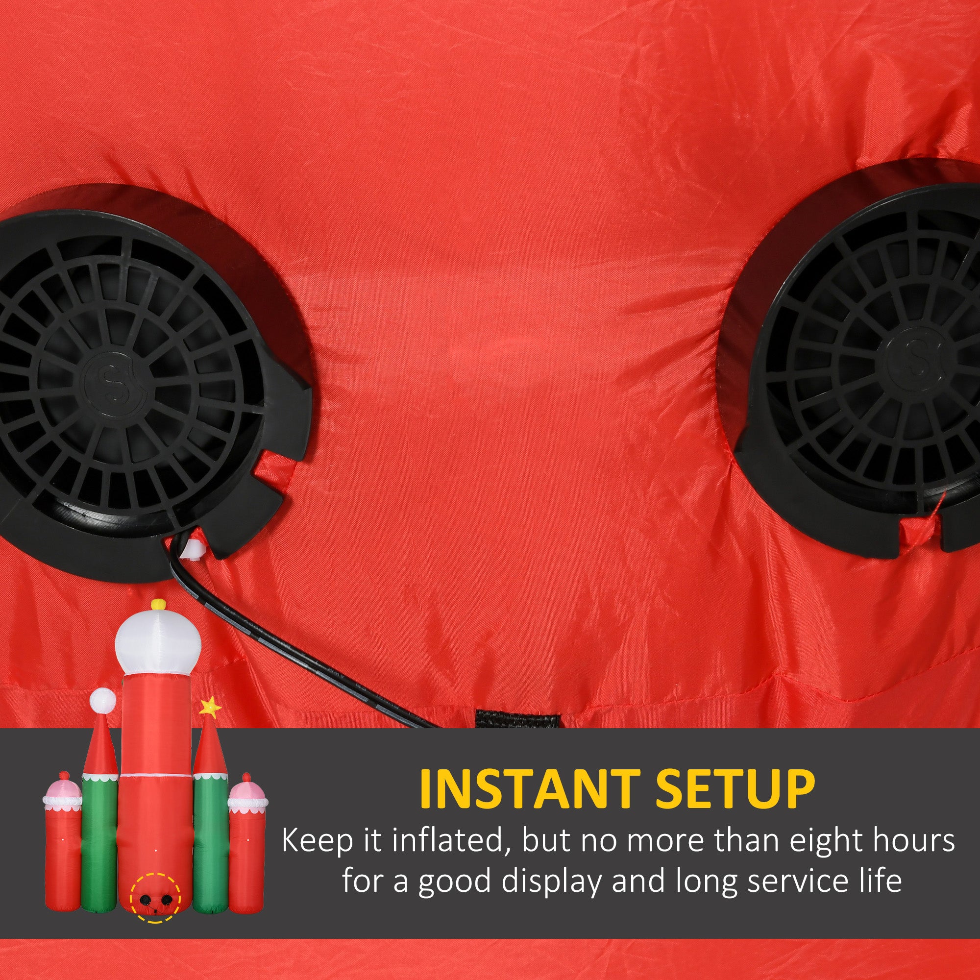 118" Giant Christmas Inflatables Candy Castle with Flashing Light