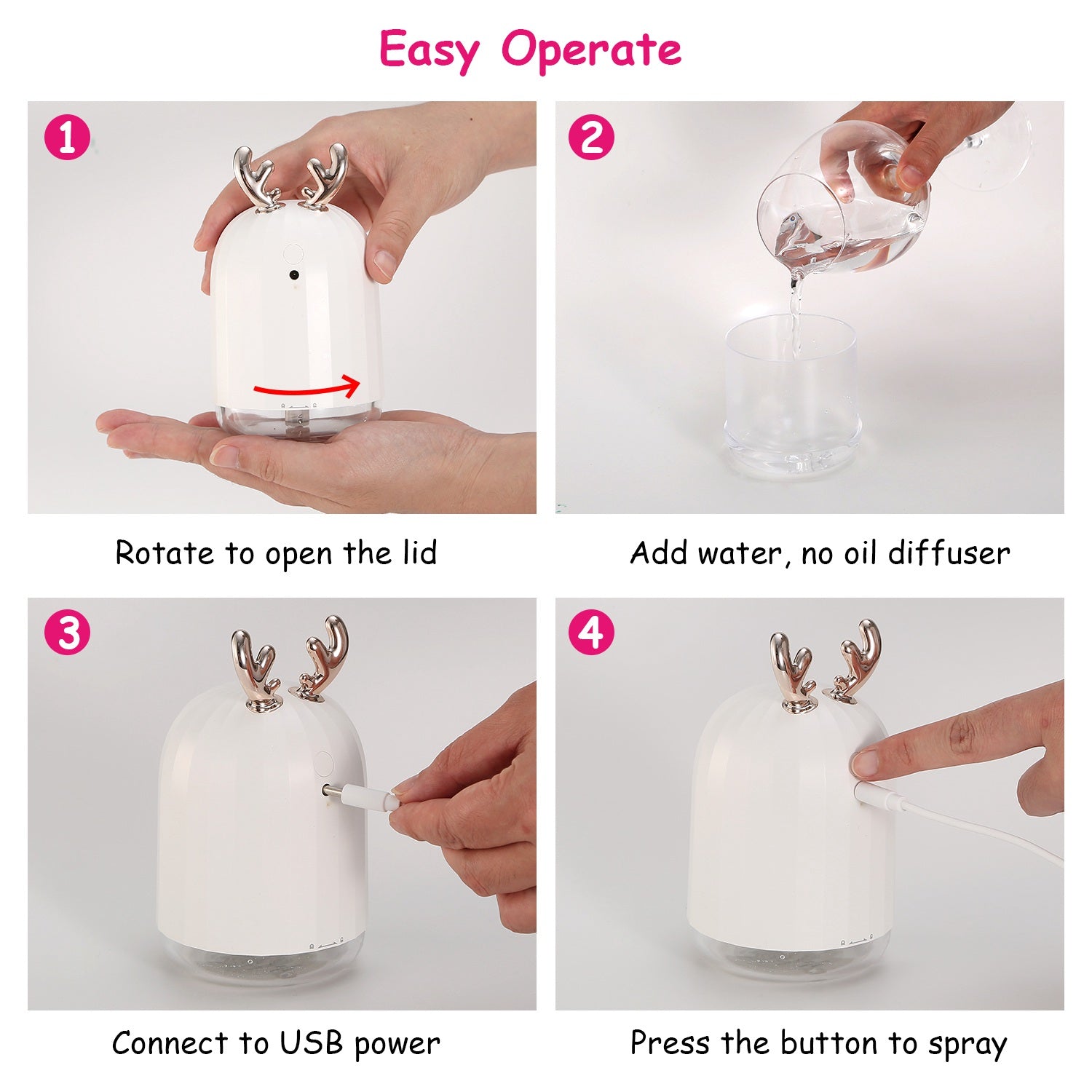 220ml ultrasonic humidifier creating healthy air moisture for home office