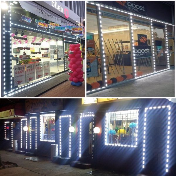 LED module light strip with cool white 6000K illumination for retail displays